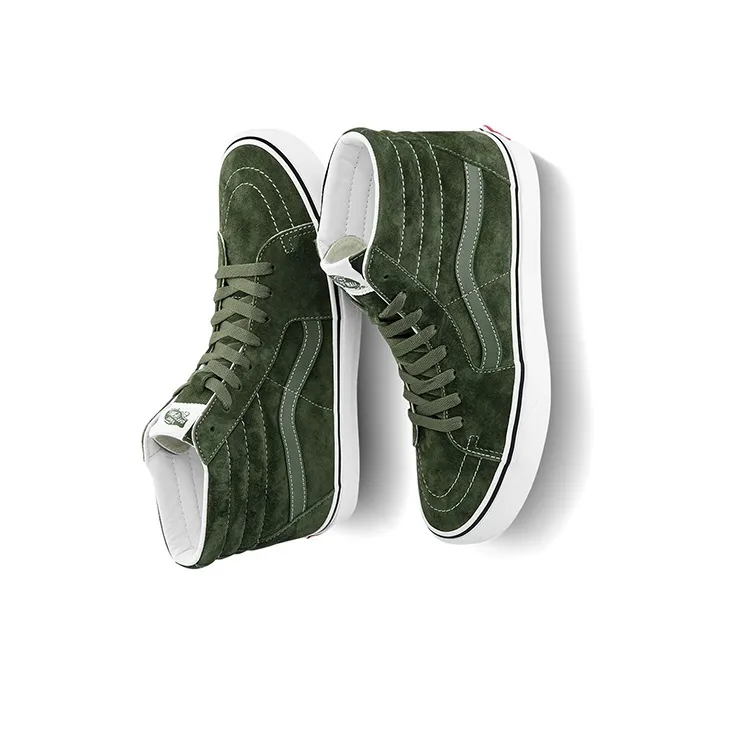 Vans SK8 Hi Pig Suede‑Olive-3