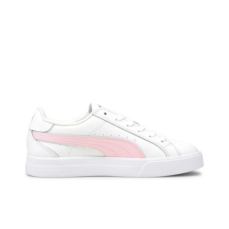 PUMA Smash Ana Lightweight Low-Top Skateboard Shoes Women's White Pink-1