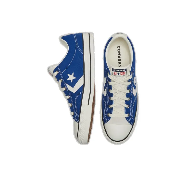 Converse Star Player Retro Casual Skateboarding Shoes Unisex Blue White-3
