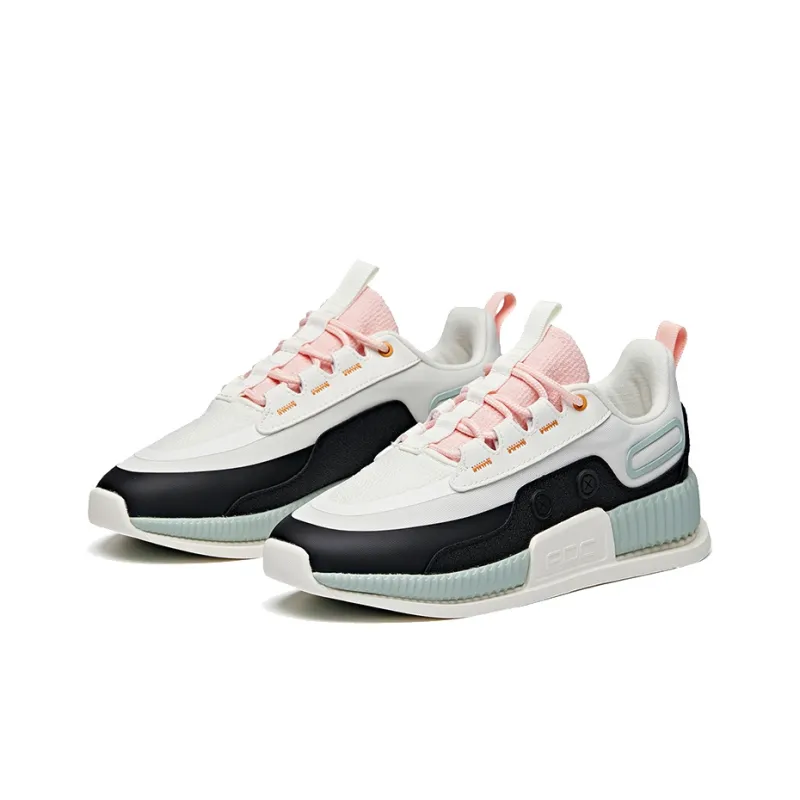 Anta Rejecting The Ordinary, Life Collection Coverage Low Top Skateboard Shoes Women's Pea Green White-1