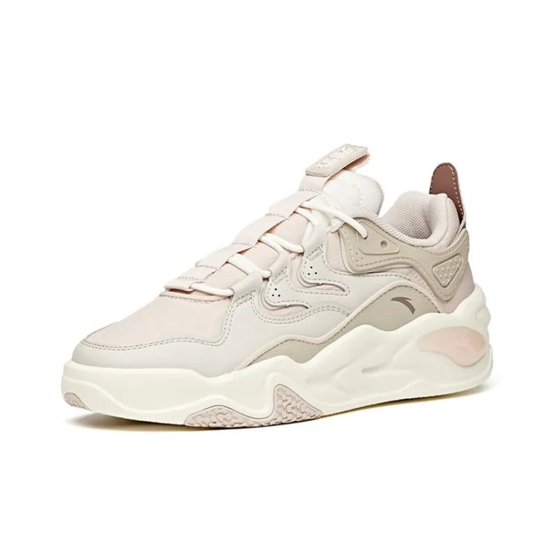 Anta Life Collection Slip Resistant Shock Absorbers Low Top Skateboard Shoes Women's Lotus Gray-2