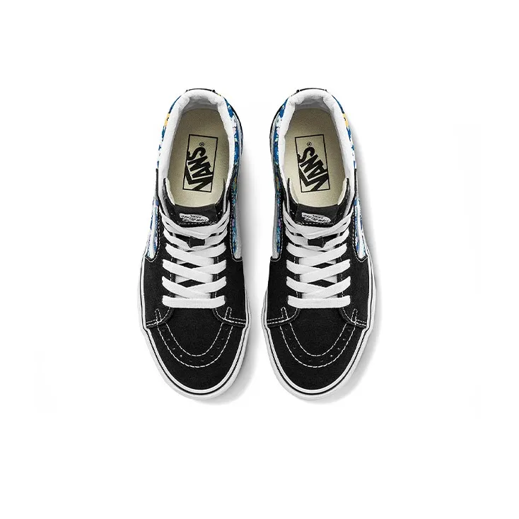 Vans High Top Sneakers Black/White/Blue-2