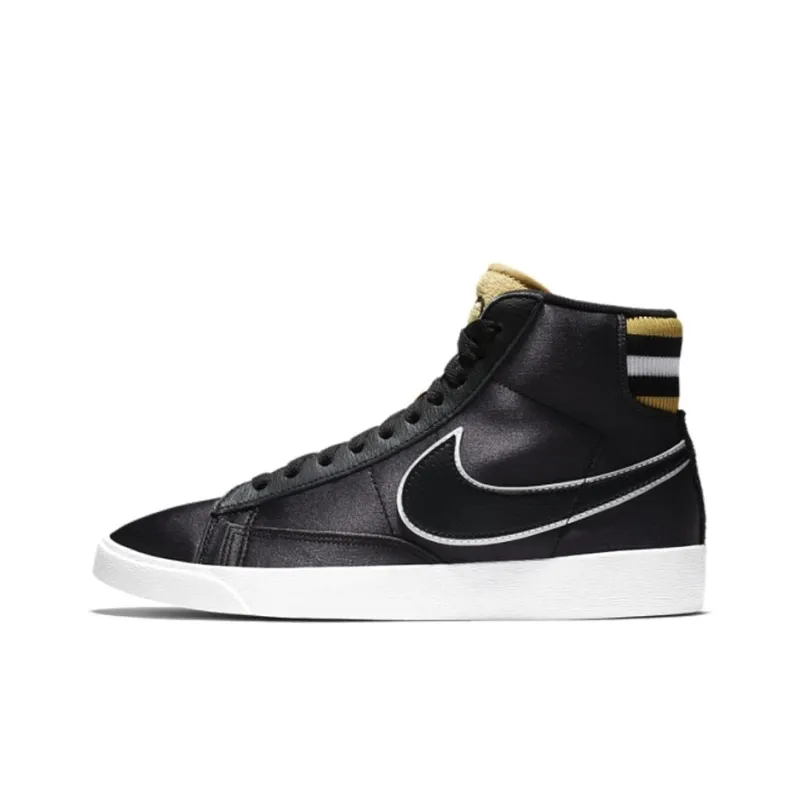 Nike Blazer Mid Black Wheat Gold Women's-0