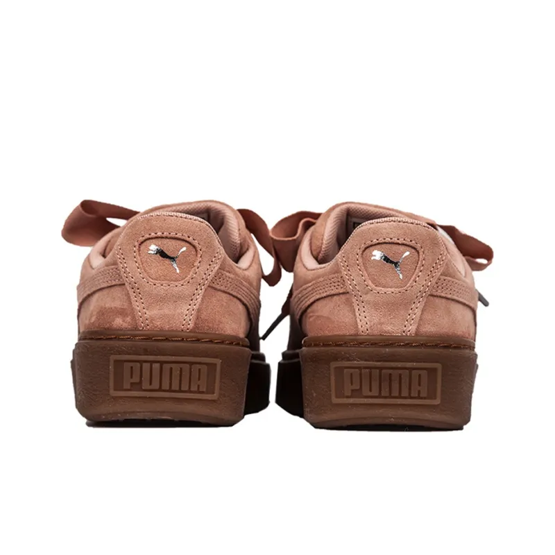 PUMA Platform Kiss Suede 'Red' Women's-3