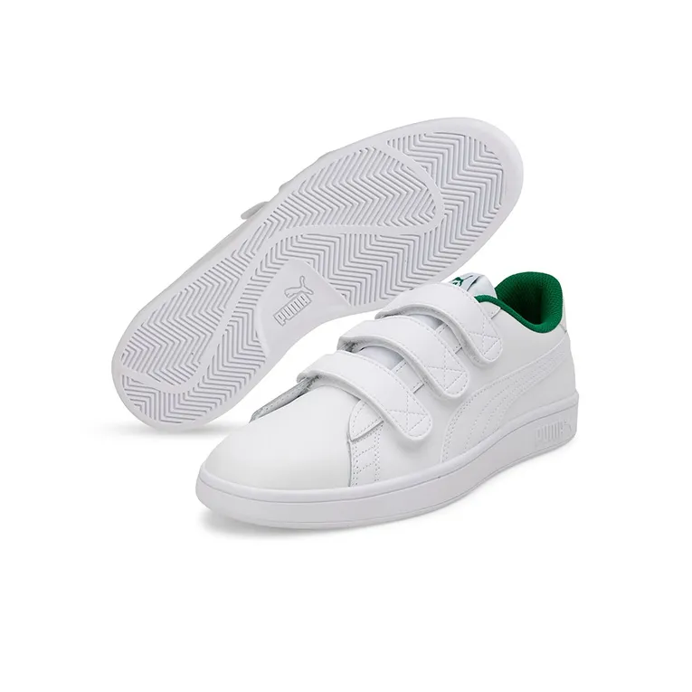 PUMA Smash V2 V White/Green-2