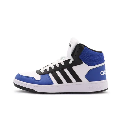 Adidas Neo Hoops 2.0 Skateboard Shoes Men Mid-Top White/Blue/Black