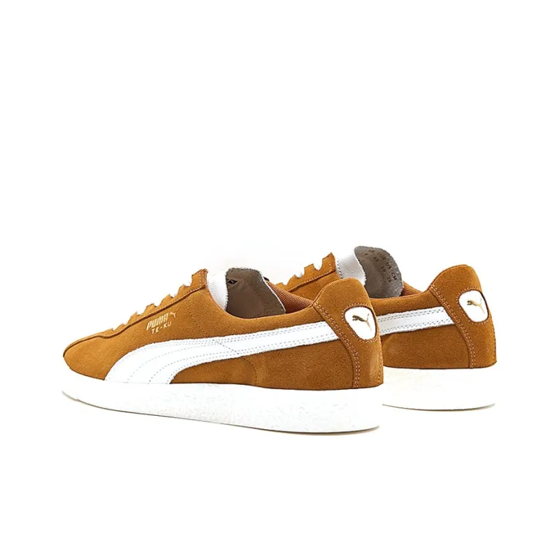 PUMA Te-Ku Prime Wear-resistant And Lightweight Low-Top Skateboard Shoes Unisex Wheat-3