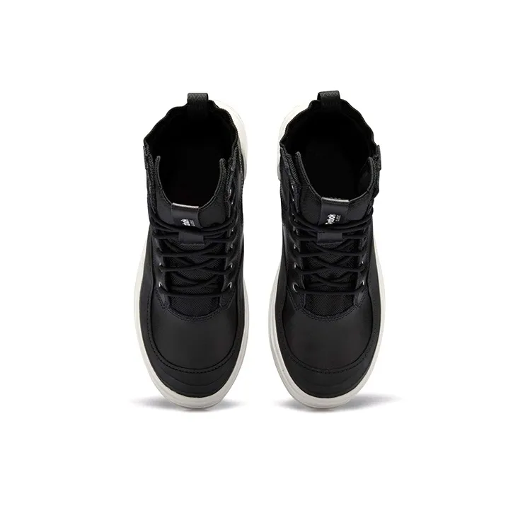Reebok Club C Cleated Mid Warm Slip-Resistant Cushioning High-Top Skateboard Shoes Men's Black-4