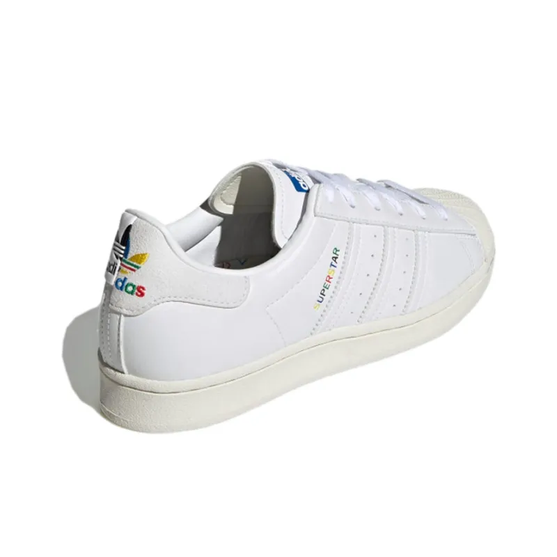 Adidas Superstar White Rainbow Logo Women's-3