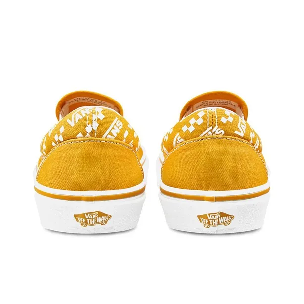 Vans Classic Slip On 'Logo Repeat Cadmium Yellow'-4