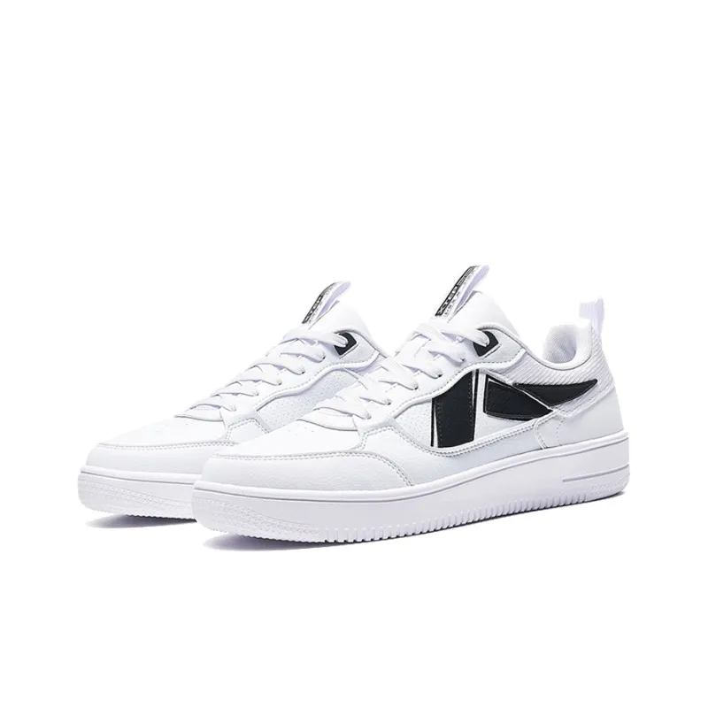 XTEP Coverage Cushioning Lightweight Low Top Skateboard Shoes Men's White Black-2