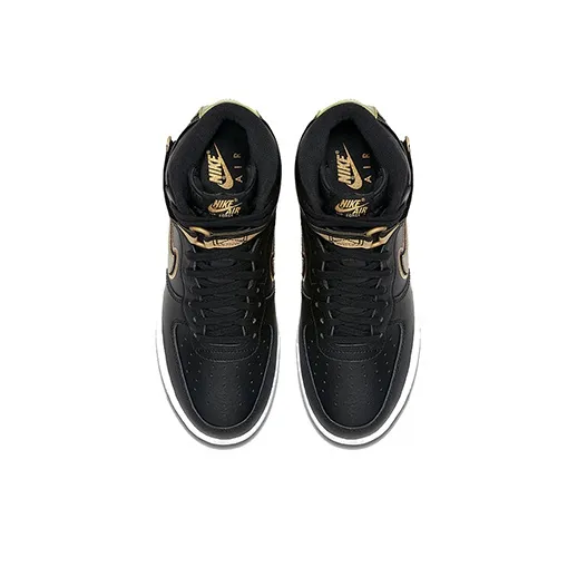 Nike Air Force 1 High Nba Black Metallic Gold-3