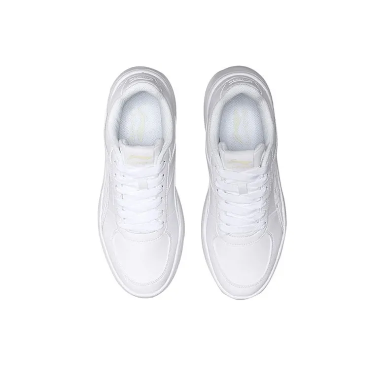 LiNing Coverage Slip Resistant, Abrasion Resistant, Lightweight Low Top Skateboard Shoes Men's Pure White-3