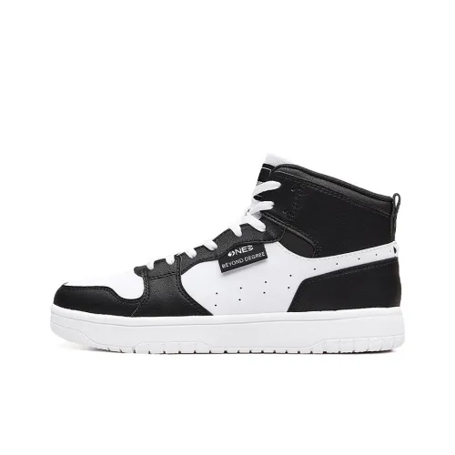 361° Slip Resistant High Top Skateboard Shoes Women's Black White