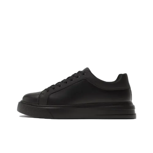 ZARA Skateboard Shoes Men Low-Top Black