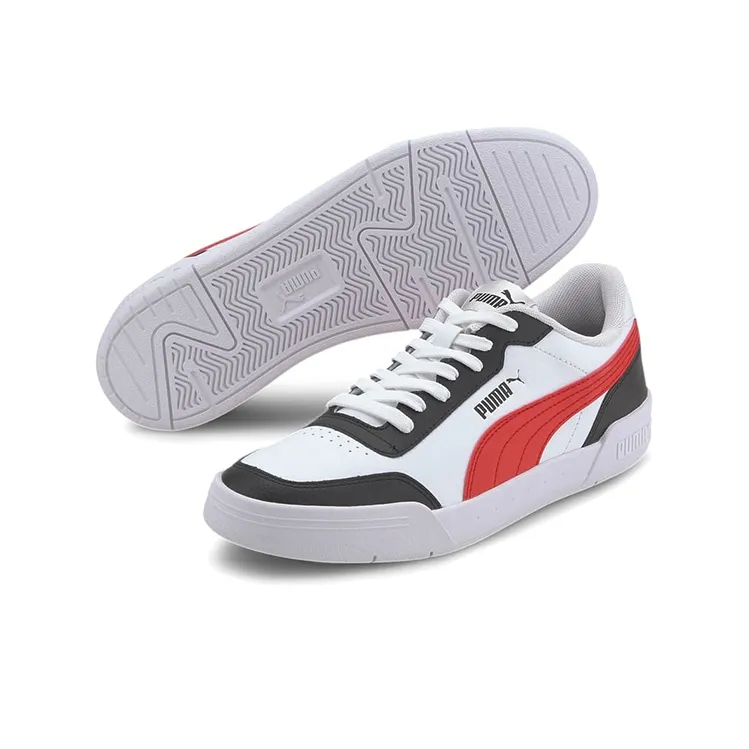 PUMA Caracal Casual Board Shoes Black/White/Red-2