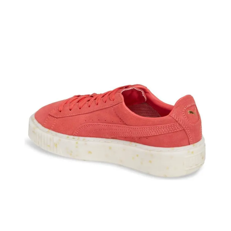 PUMA Suede Platform Board Shoes Red/Blue Women's-2