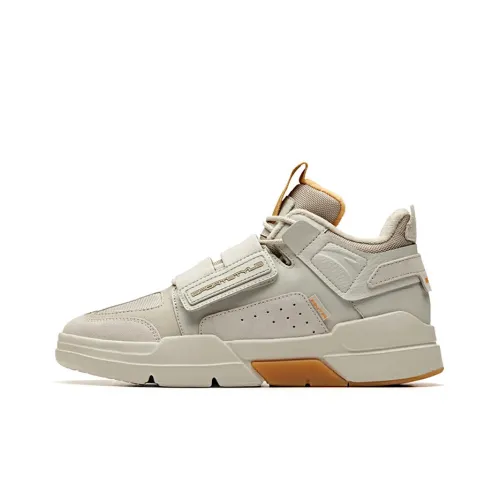 ANTA Skateboard Shoes Men Mid-Top Gray Orange