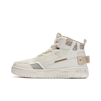 Erke Contract Coverage Slip Resistant Cushioning Wear Resistant Height Increasing High Top Skateboard Shoes Linen