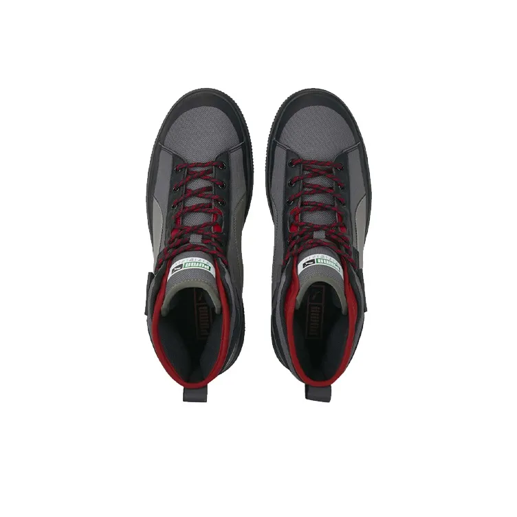 PUMA Unisex Suede Wtr Mid Top Sneakers Black/Grey-2