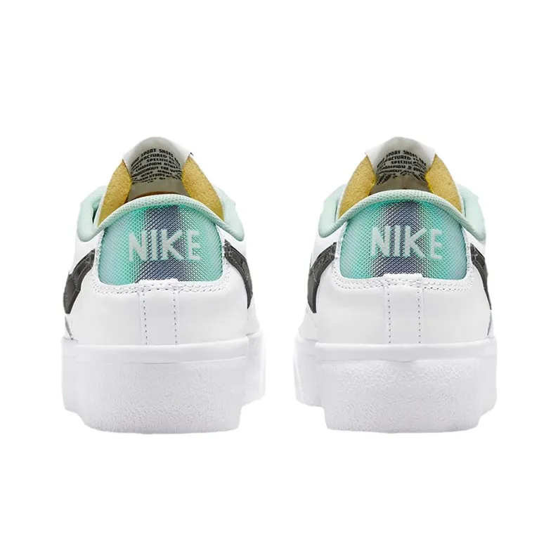 Nike Blazer Low Platform White Black Mint Foam Iridescent Women's-4