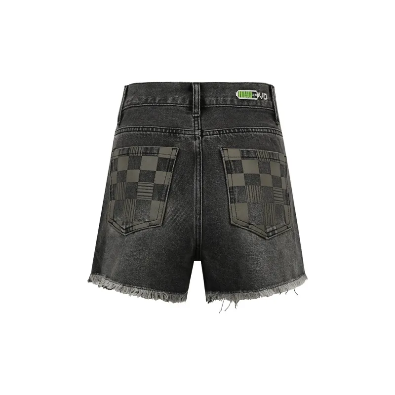 Valeria Obbaco Denim Shorts Women's Black-1