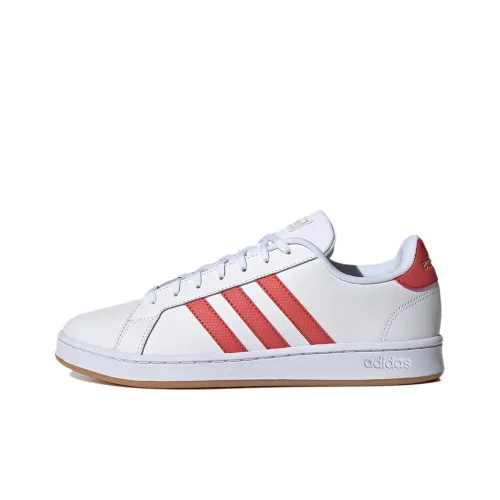 Adidas Neo GRAND COURT Skateboard Shoes Men Low-Top White/Red/Gold