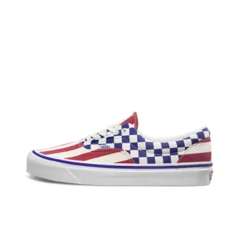 Vans Era 95 Anaheim Factory Red Stripes Blue Checkers