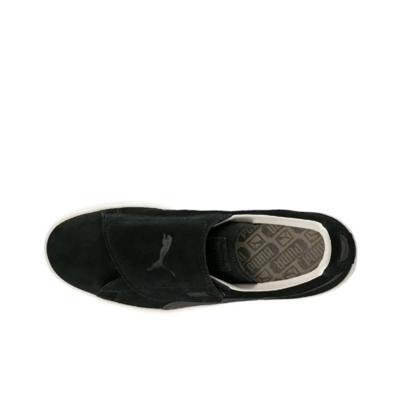 PUMA Suede Wrap Colorblocked Anti-Slip Wear-Resistant Low-Top Skateboard Shoes Men's Black-3