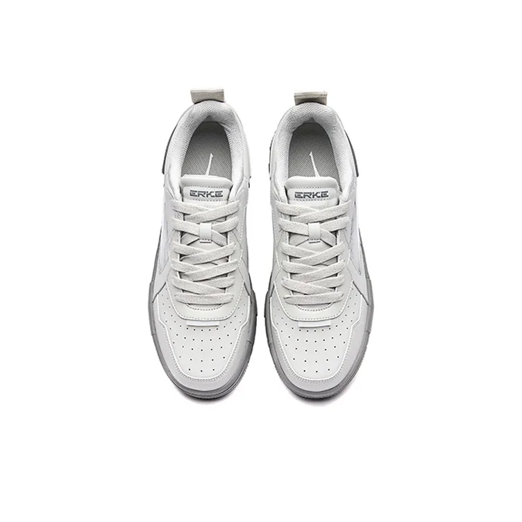 Erke Shimmer Slip Resistant Cushioning Wear Resistant Lightweight Low Top Skateboard Shoes Men's Cool Gray-3