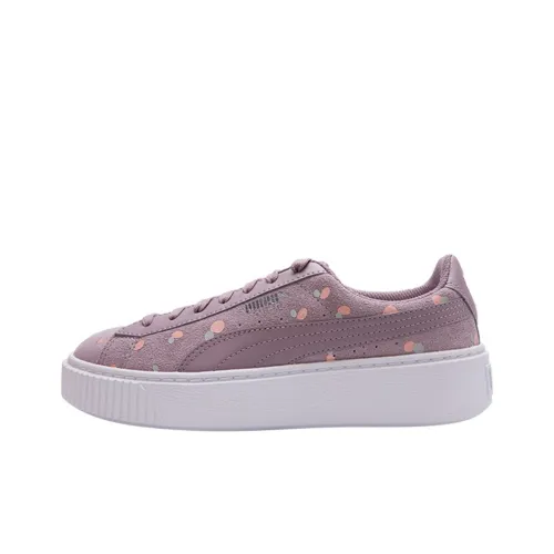 PUMA Suede Skateboard Shoes Women's Low-Top Purple