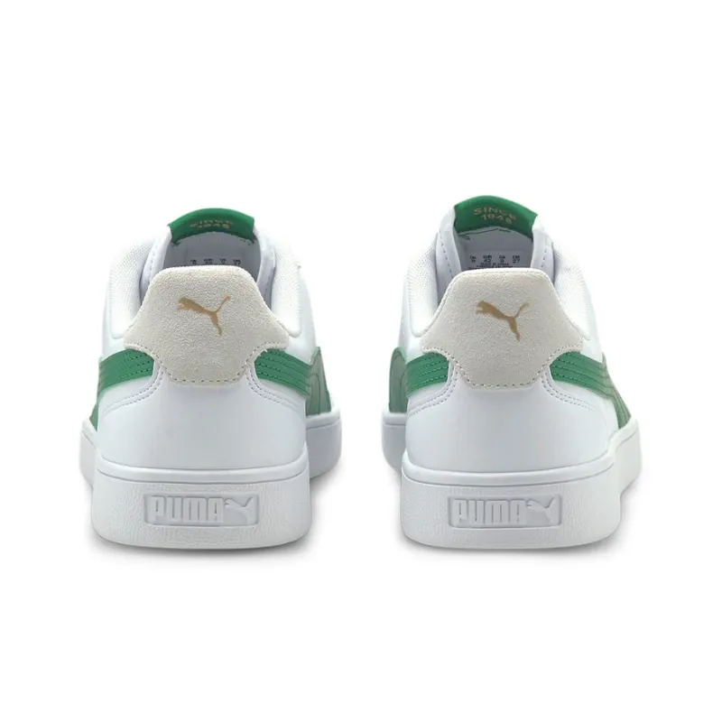 PUMA Unisex Shuffle Sneakers White/Green-3