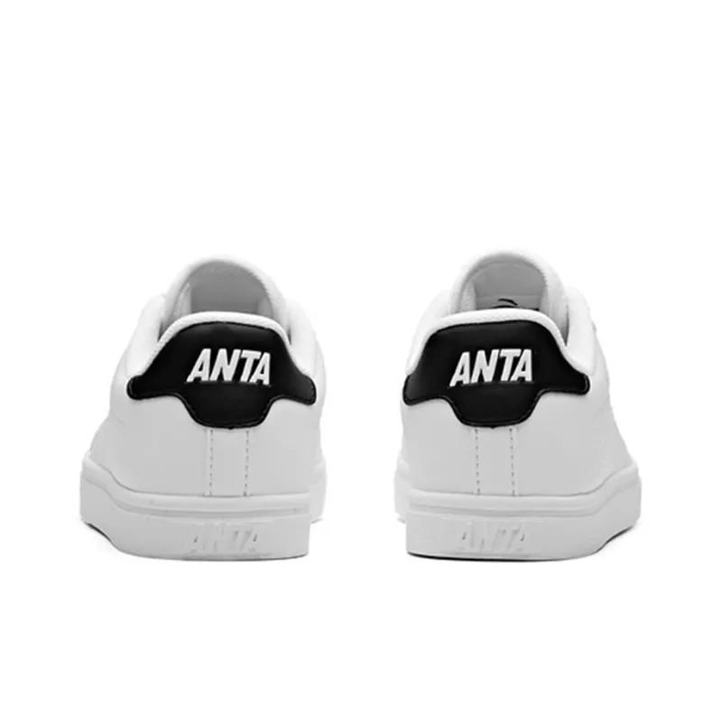 Anta Life Collection Anti-Slip Wear-Resistant Low-Top Skateboard Shoes Women's White Black-4
