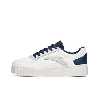 Anta Life Collection Cookie Shoes Durable Breathable Low Top Skateboard Shoes White Gray Blue