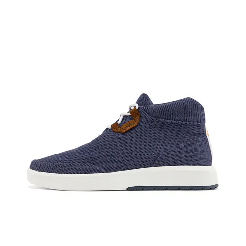Timberland Skateboard Shoes Men Mid-Top Blue/White