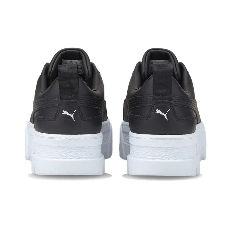 PUMA Mayze Skateboard Shoes Women's Low Top Black/White-5