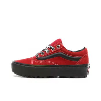 Vans 90s Retro Old Skool Lug Platform Black/Red Women's