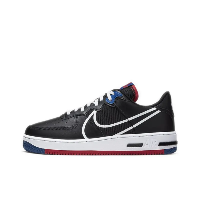 Nike Air Force 1 Low React Black White Gym Red Gym Blue-0
