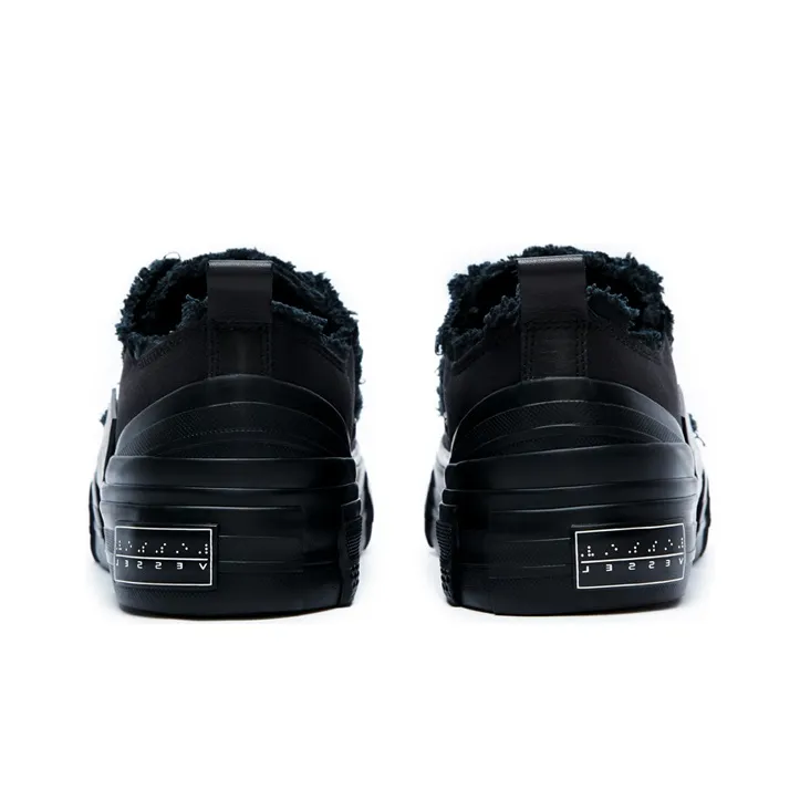 Yohji Yamamoto x VESSEL Yohji Yamamoto Low Top Skateboard Shoes Unisex Black-3