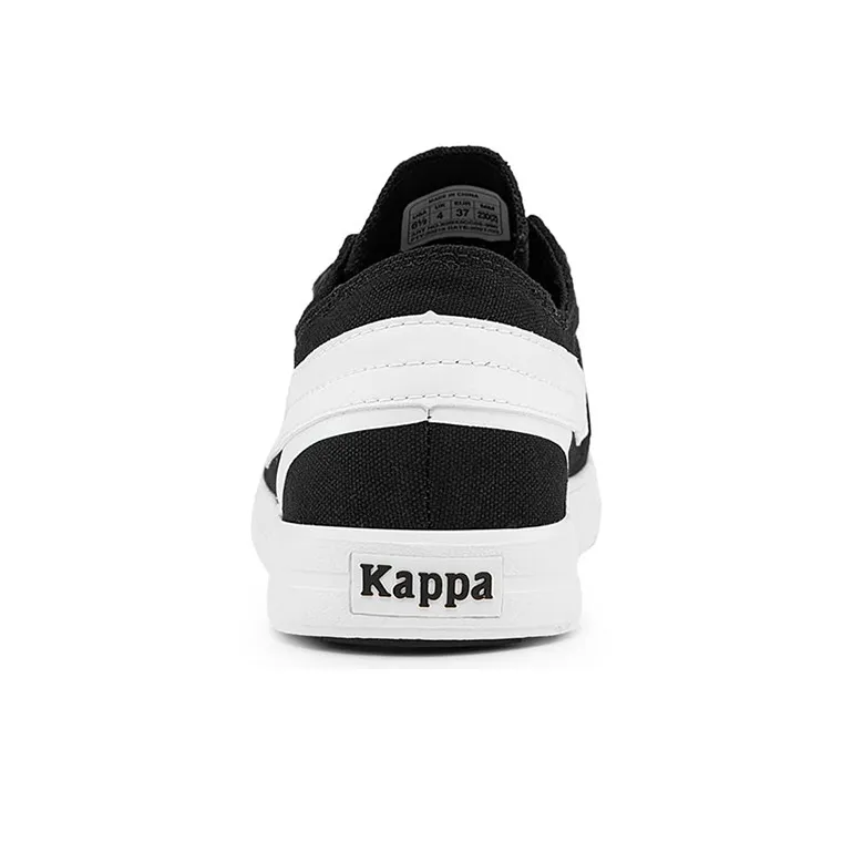 Kappa Lightweight And Wear-resistant Low-Top Skateboard Shoes Unisex Black White-5