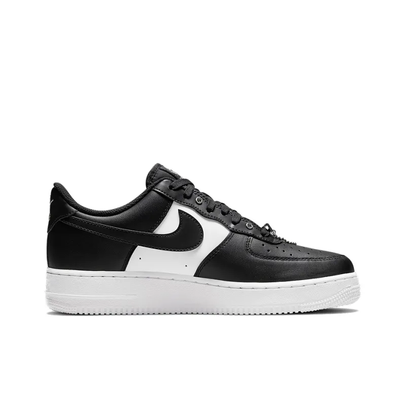 Nike Air Force 1 Low '07 Prm Black White Metallic Silver-1