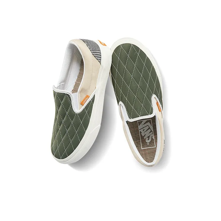 Vans Unisex Slip On Sneakers Multi color 'Green Light Gray'-4