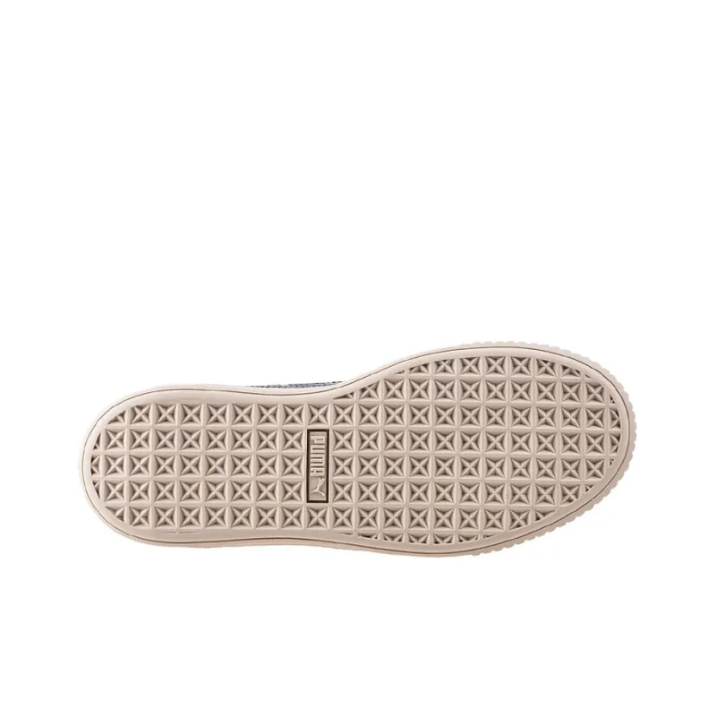 PUMA Basket Platform Patent Marshmallow 'Black' Women's-4