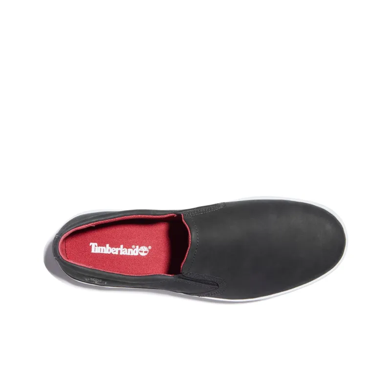 Timberland Davis Square Slip Ons 'Black Nubuck'-4