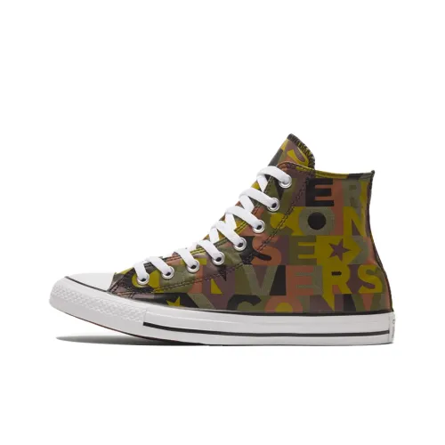 Converse Chuck Taylor All Star Skateboard Shoes Unisex High-Top Black/Brown/Yellow