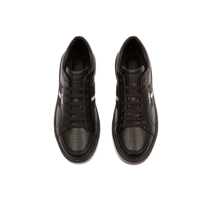 BALLY Anti Slip Wear Resistant Low Top Skateboard Shoes Men's Black-3