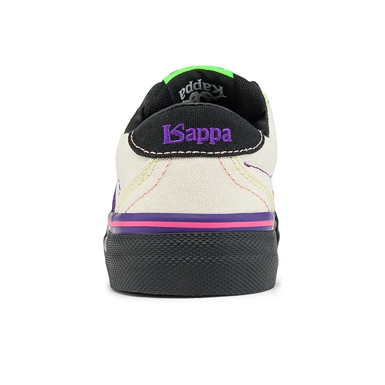 Kappa Wear Resistant Slip Resistant Low Top Skateboard Shoes Women's White Purple-2