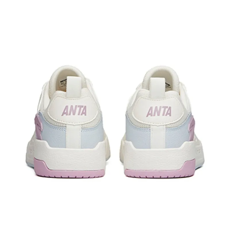 Anta Life Collection Slip Resistant Low Top Skateboard Shoes Women's White Purple-3