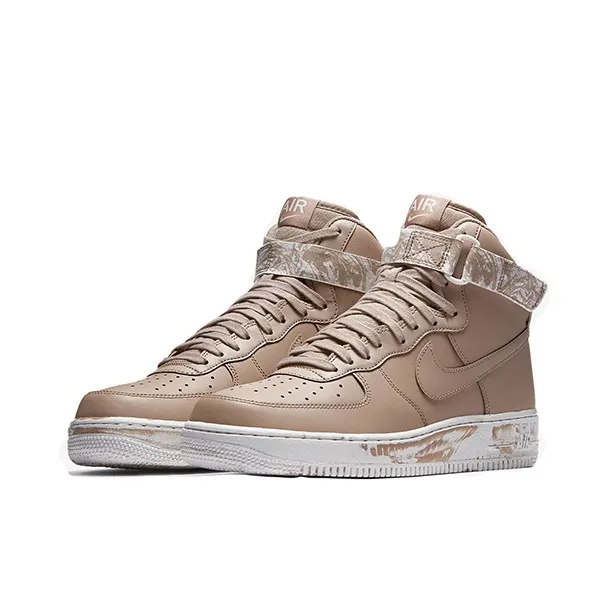 Nike Air Force 1 Non slip Lightweight High Top Skateboard Shoes Men's Khaki-2