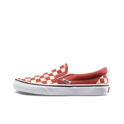 Vans Slip-on Skateboard Shoes Women's Low-Top Red/White